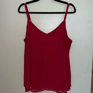 TORRID Sophie Chiffon Swing Cami RED Size 0